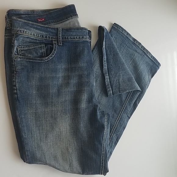 Vigold Boot Jeans Wheat Stitching Size 21 - Picture 5 of 7